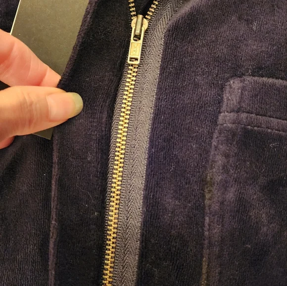 MONROW Velour short collard Romper in black size XS - Picture 9 of 14